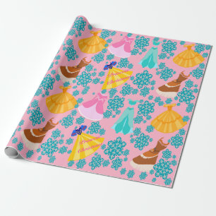 Cadeau Papier d'emballage rose princesse