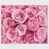 Cadeau Papier d'emballage rose roses (Plat)