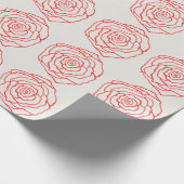 Cadeau Papier d'emballage Rose Rouge (Coin)