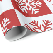 Cadeau Papier d'emballage rouge blanc à damier (Coin rond)