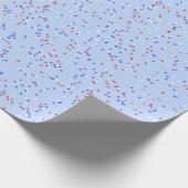 Cadeau Papier d'emballage rouge blanc et bleu (Coin)