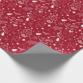 Cadeau Papier d'emballage rouge et blanc de Noël (Coin)