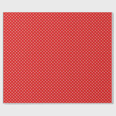 Cadeau Papier d'emballage rouge et blanc de point de (Plat)