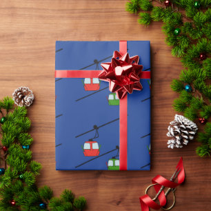 Cadeau Papier d'emballage rouge et vert gondolas