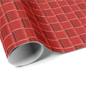 Cadeau Papier d'emballage rouge simple (Coin rond)