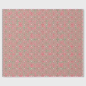 Cadeau Papier d'emballage rouge, vert blanc de mandala (Plat)