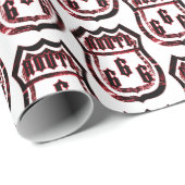 Cadeau Papier d'emballage Route 666 (Coin rond)