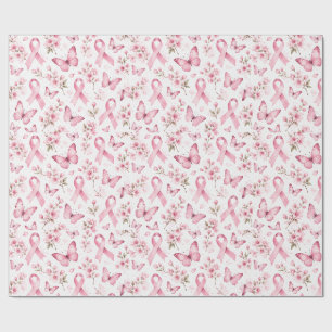Cadeau Papier d'emballage Ruban Rose Sensibilisation au C