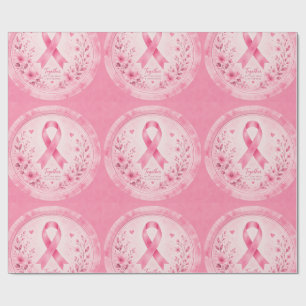 Cadeau Papier d'emballage Ruban Rose Sensibilisation au C