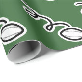 Cadeau Papier d'emballage Rugby à thème (Coin rond)