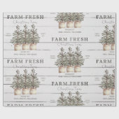 Cadeau Papier d'emballage rustique de l'arbre de Noël (Plat)