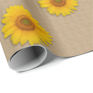 Cadeau Papier d'emballage rustique de pays de toile de