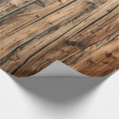 Cadeau Papier d'emballage rustique en bois de chêne (Coin)
