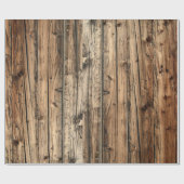 Cadeau Papier d'emballage rustique en bois de chêne (Plat)