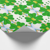 Cadeau Papier d'emballage Saint-Patrick Trèfle (Coin)