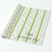 Cadeau Papier d'emballage Saint-Patrick Trèfle (Déroulé)