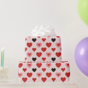 Cadeau Papier d'emballage Saint-Valentin Cœurs Superposés