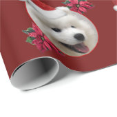 Cadeau Papier d'emballage Samoyed pour chiot (Coin rond)