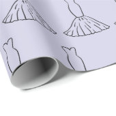 Cadeau Papier d'emballage sans couture de robe de mariée  (Coin rond)