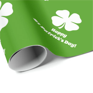 Cadeau Papier d'emballage shamrock de la Saint Patrick