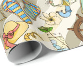 Cadeau Papier d'emballage Summer Time Fun (Coin rond)