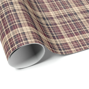 Cadeau Papier d'emballage tartan écossais antique