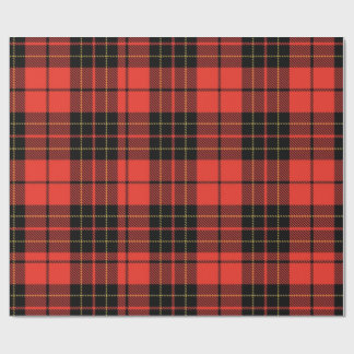Cadeau Papier d'emballage tartan rouge foncé classique