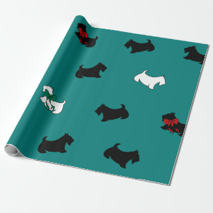 Cadeau Papier d'emballage Téal Scottish Terrier