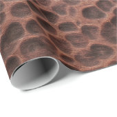 Cadeau Papier d'emballage texturisé de cuivre (Coin rond)