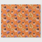 Cadeau Papier d'emballage Thanksgiving (Plat)