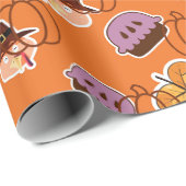 Cadeau Papier d'emballage Thanksgiving (Coin rond)