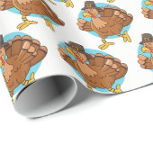 Cadeau Papier d'emballage Thanksgiving Turkey (Coin rond)