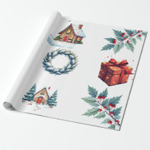 Papier d'emballage - Thème de Noël