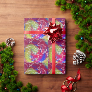 Cadeau Papier d'emballage Tie-Dye coloré