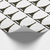 Cadeau Papier d'emballage Tour Eiffel Noir & Blanc (Coin)