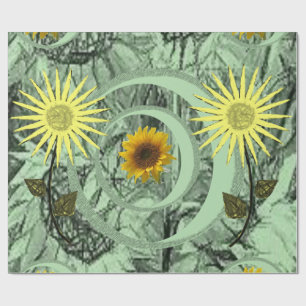 Cadeau Papier d'emballage Tournesol