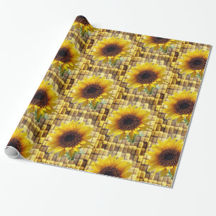 Cadeau Papier d'emballage Tournesol