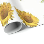 Cadeau papier d'emballage tournesol (Coin rond)