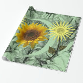 Cadeau Papier d'emballage Tournesol (Déroulé)