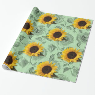 Cadeau Papier d'emballage Tournesol