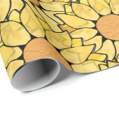 Cadeau Papier d'emballage Tournesol (Coin rond)