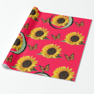 Cadeau Papier d'emballage Tournesol