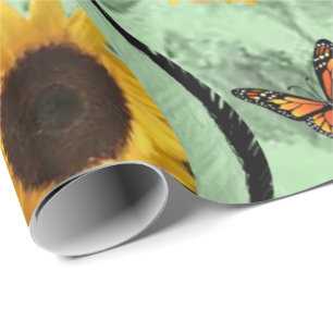 Cadeau Papier d'emballage Tournesol