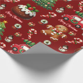 Cadeau Papier d'emballage traditionnel de Noël (Coin)