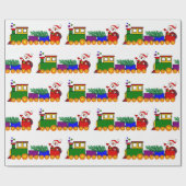 Cadeau Papier d'emballage Train de vacances de Noël (Plat)