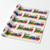Cadeau Papier d'emballage Train de vacances de Noël (Déroulé)