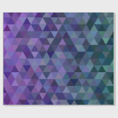 Cadeau papier d'emballage triangles bleu violet (Plat)