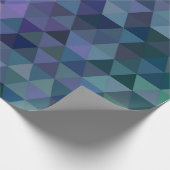 Cadeau papier d'emballage triangles bleu violet (Coin)