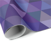 Cadeau papier d'emballage triangles bleu violet (Coin rond)