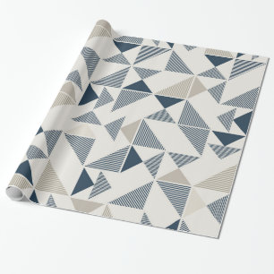 Cadeau papier d'emballage triangles moderne